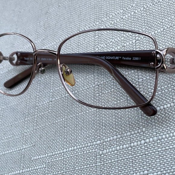 Kirkland Signature Women Eyeglasses/Sunglasses Frame PARADISE TAUPE Tone Italy - Picture 4 of 12